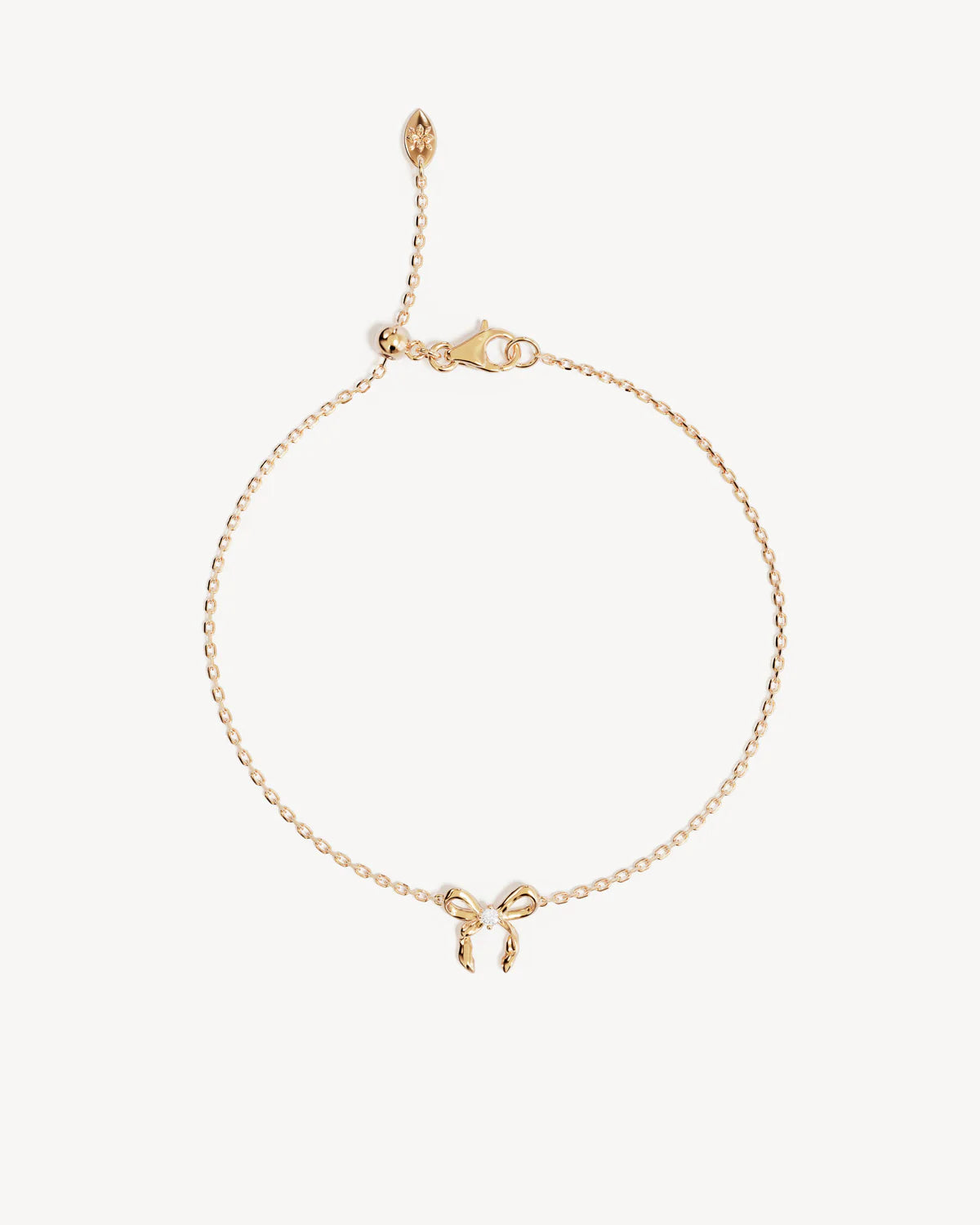 By Charlotte 18k Gold Vermeil Forever More Bow Bracelet