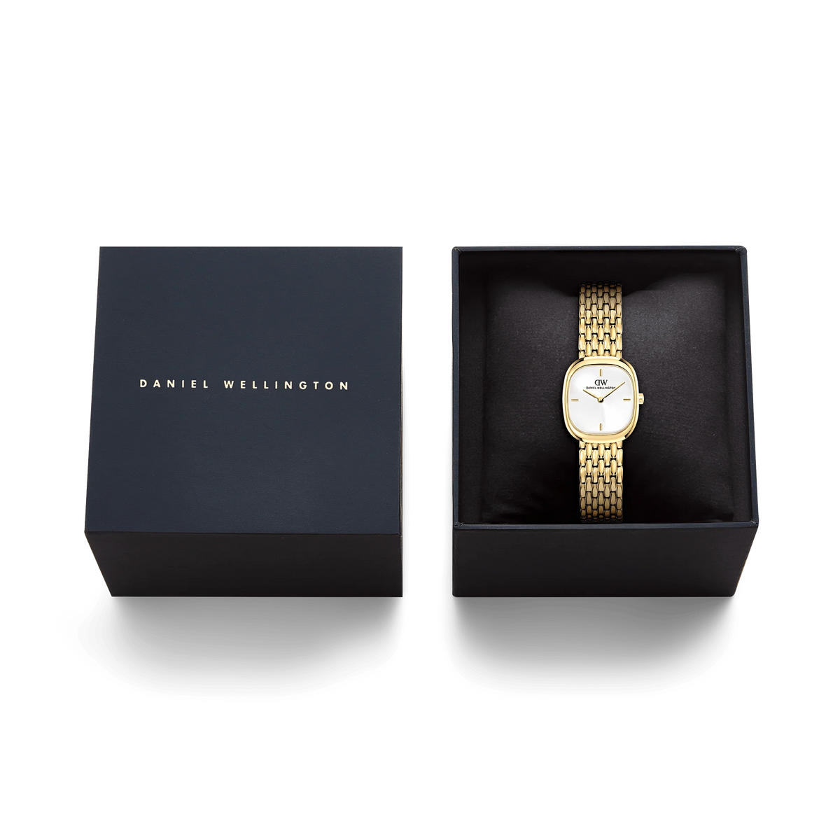 Daniel Wellington Corta White Grain-Link Gold