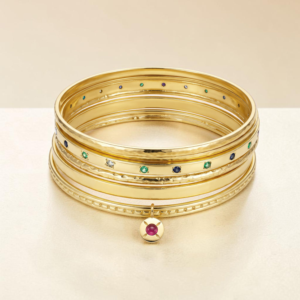 Premium Plated Multicolour CZ Brass Bangle