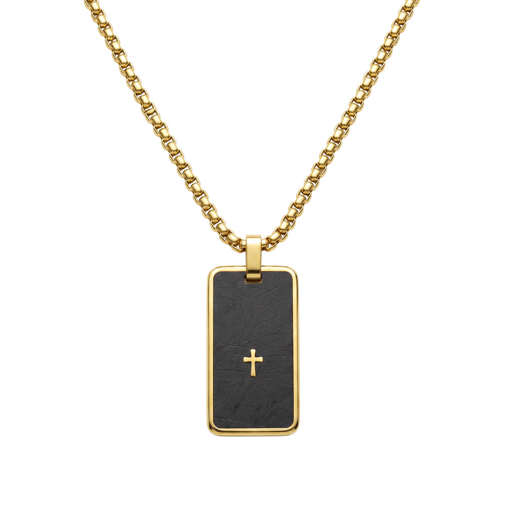 Blaze Box Chain Tag Pendant Necklace