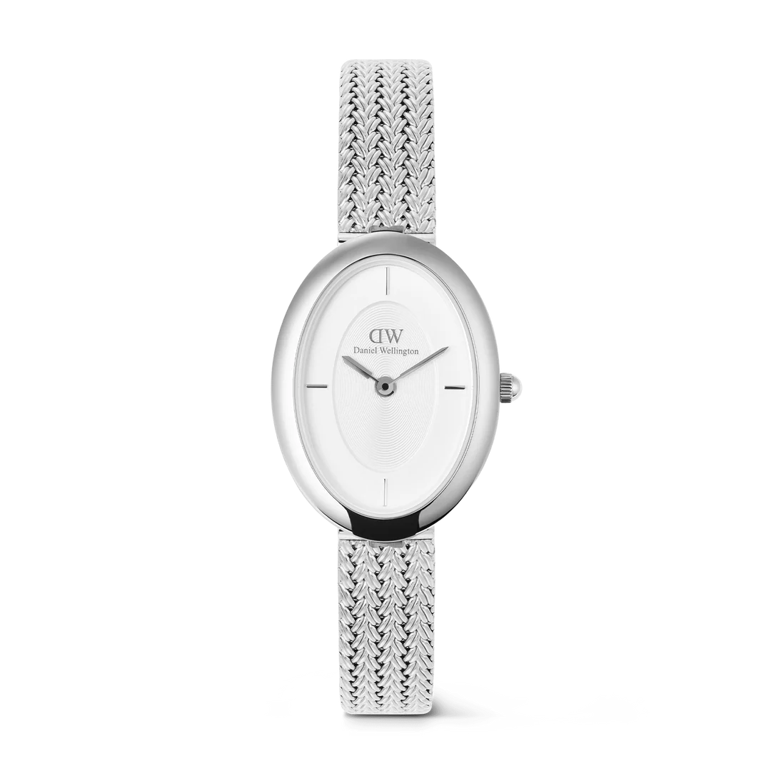 Daniel Wellington Juliette Braided Mesh White Sunray Silver