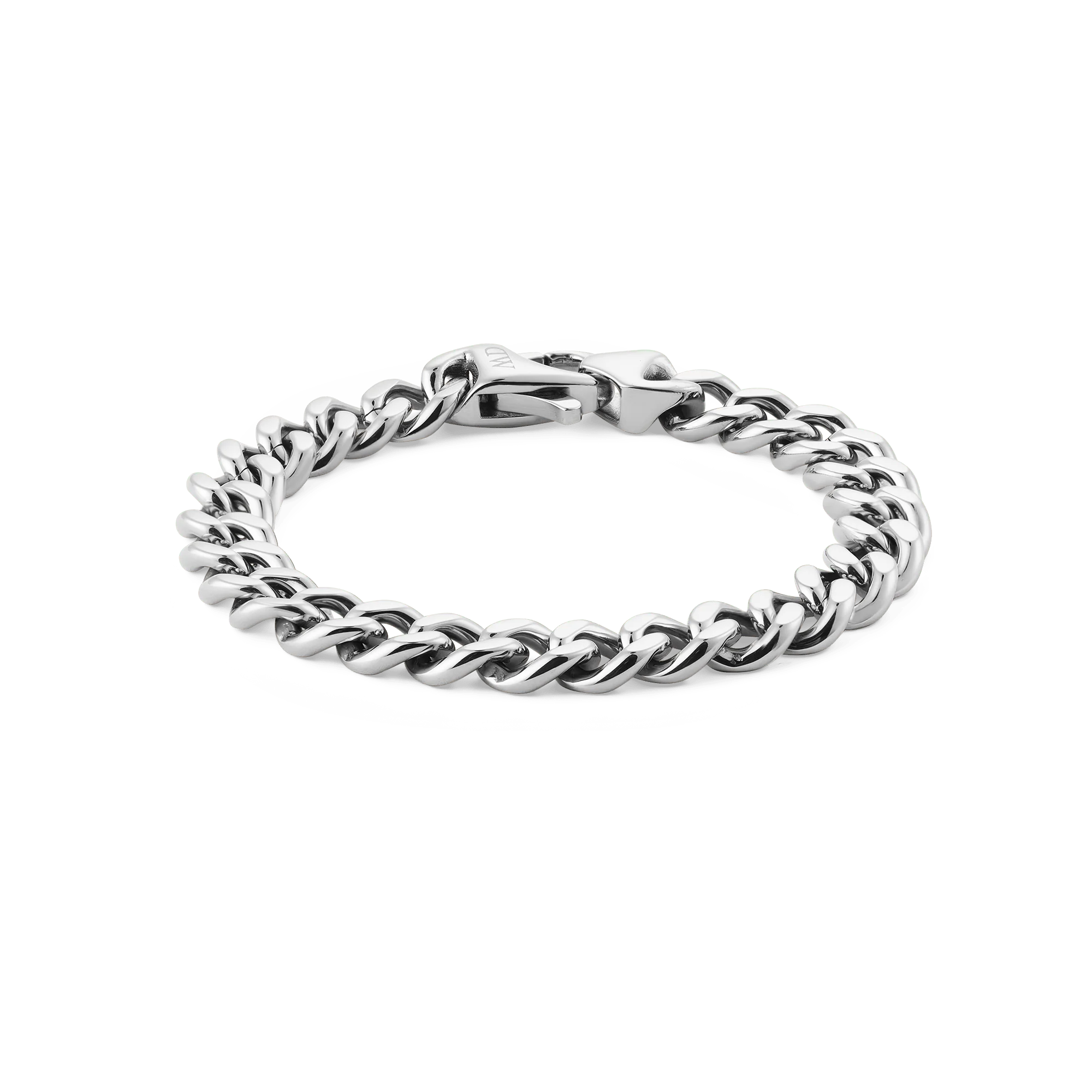 Daniel Wellington Ellipse Cuban Chain Bracelet Silver