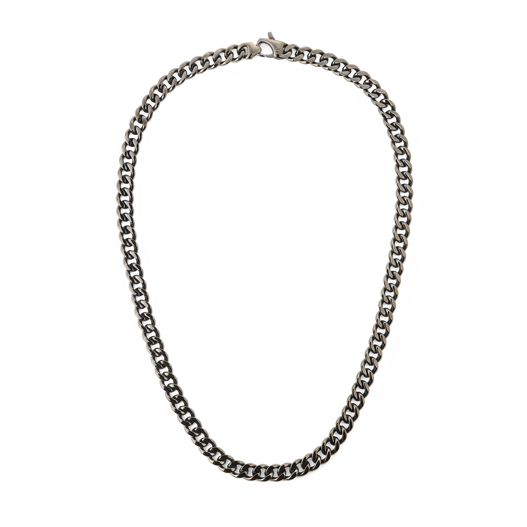 Daniel Wellington Ellipse Cuban Chain Necklace Graphite
