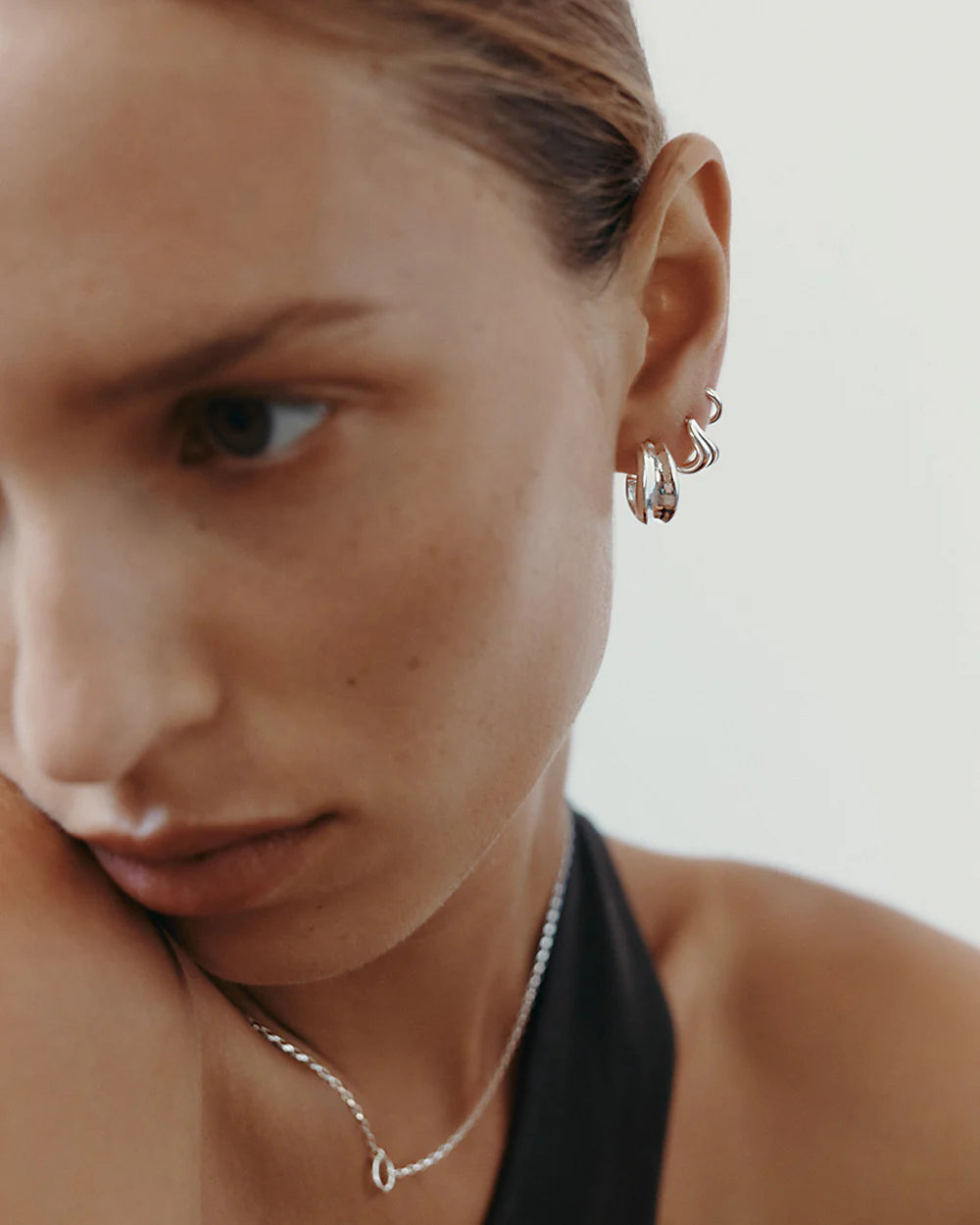 Kirstin Ash Rise Hoops (Sterling Silver)