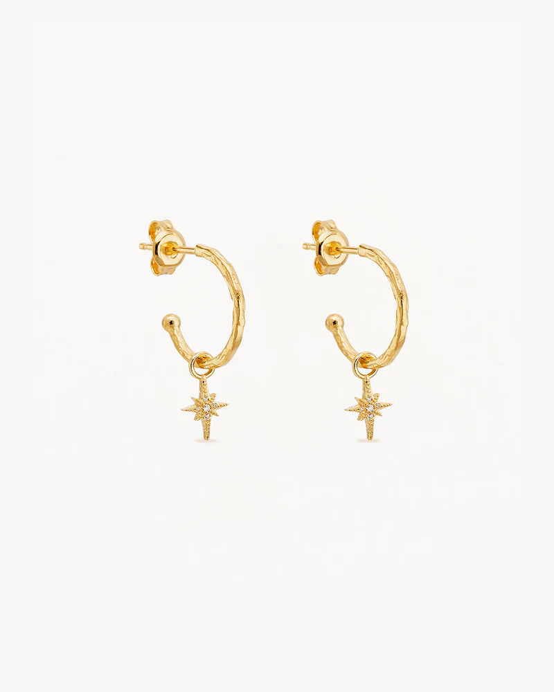 By Charlotte 18k Gold Vermeil Starlight Hoops