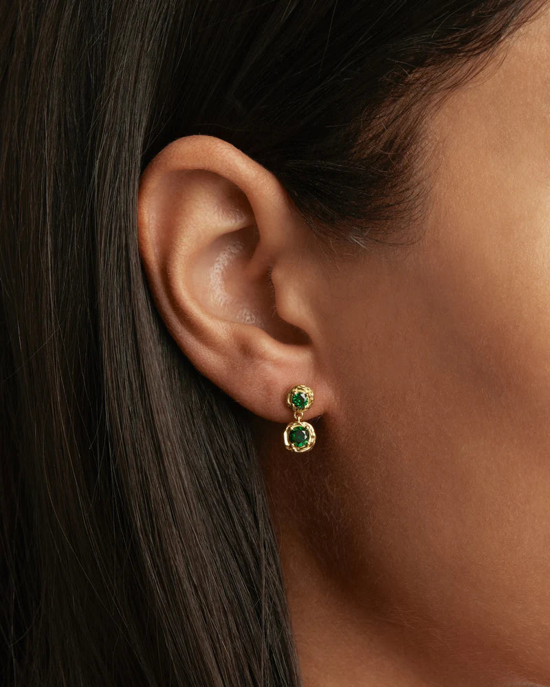 By Charlotte 18k Gold Vermeil Depth of You Studs in Gold