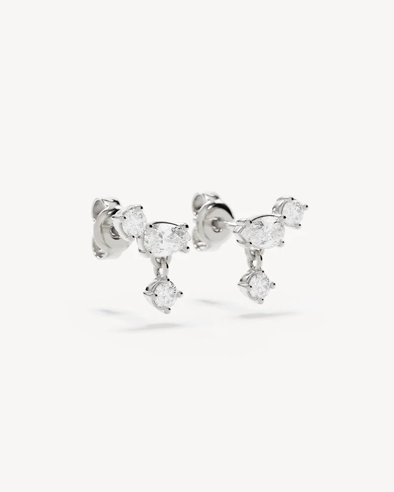 By Charlotte Sterling Silver No Rain, No Flowers Stud Earrings