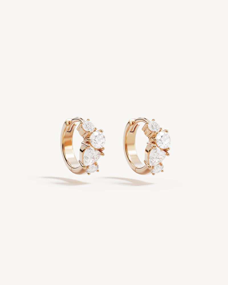 By Charlotte  18k Gold Vermeil Dream Lover Huggies