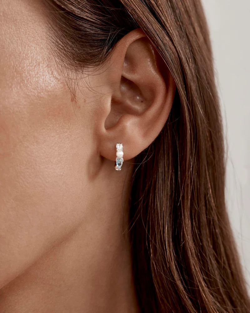 By Charlotte Sterling Silver Breath in Stillness Hoops