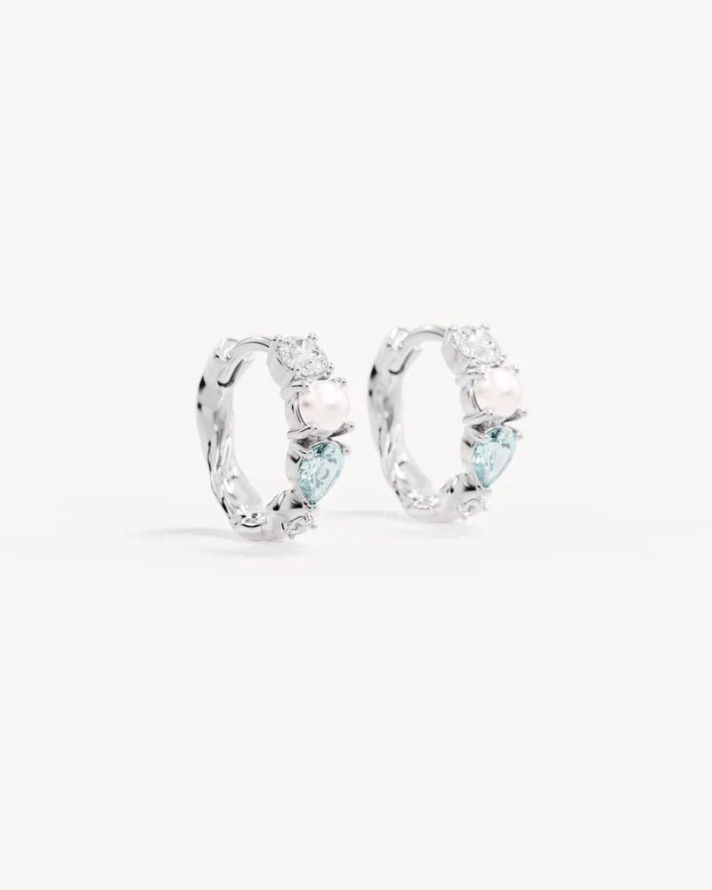 By Charlotte Sterling Silver Breath in Stillness Hoops