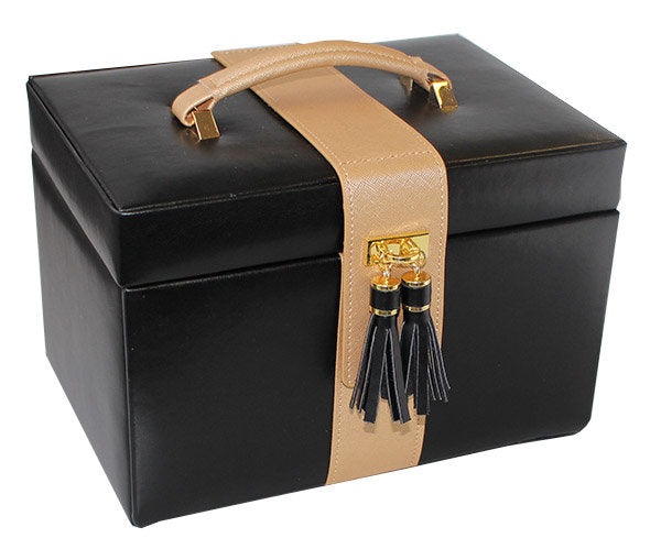 Kara Black and Gold Jewellery Box