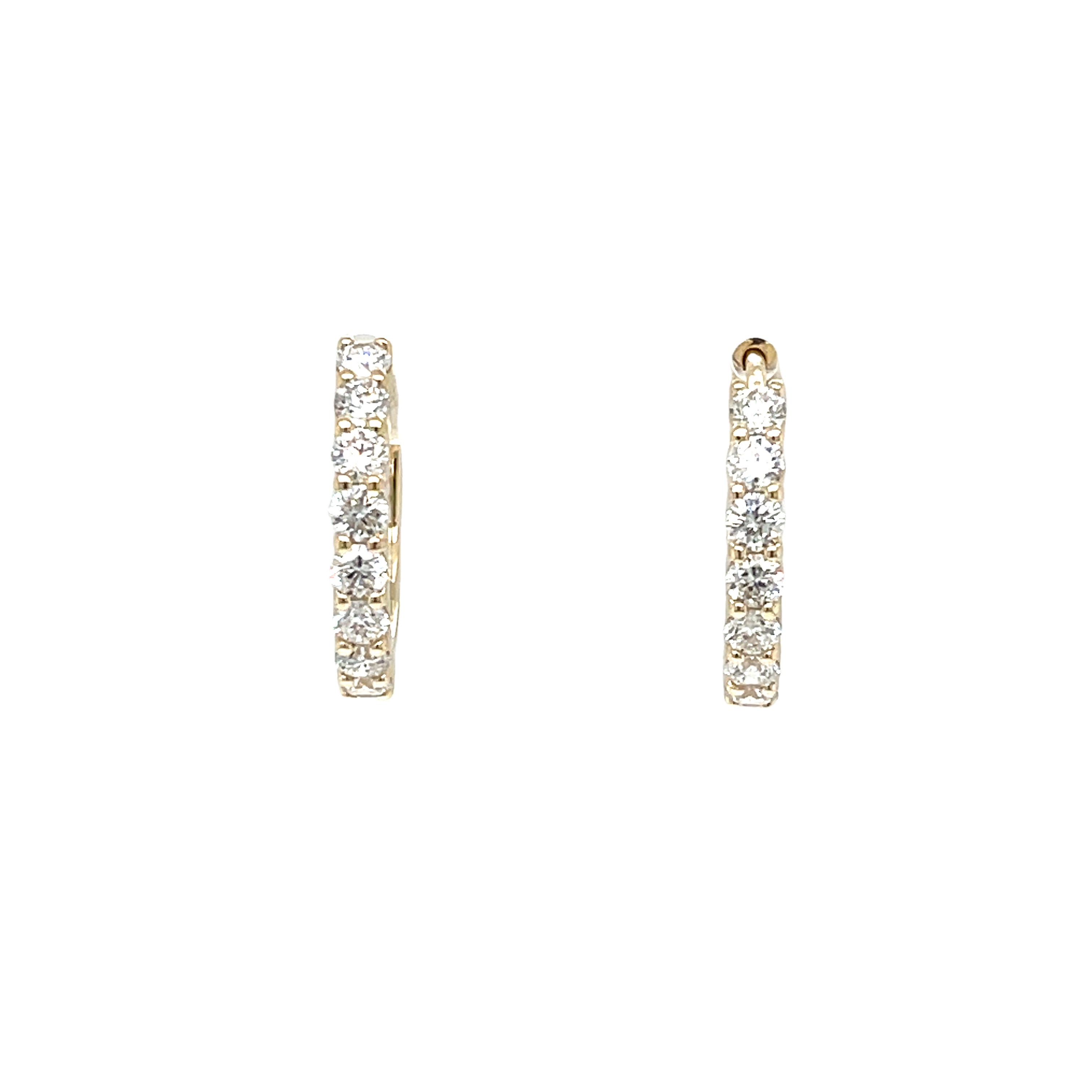 9ct Yellow Gold Lab Grown 0.84ct Diamond Huggy Earrings