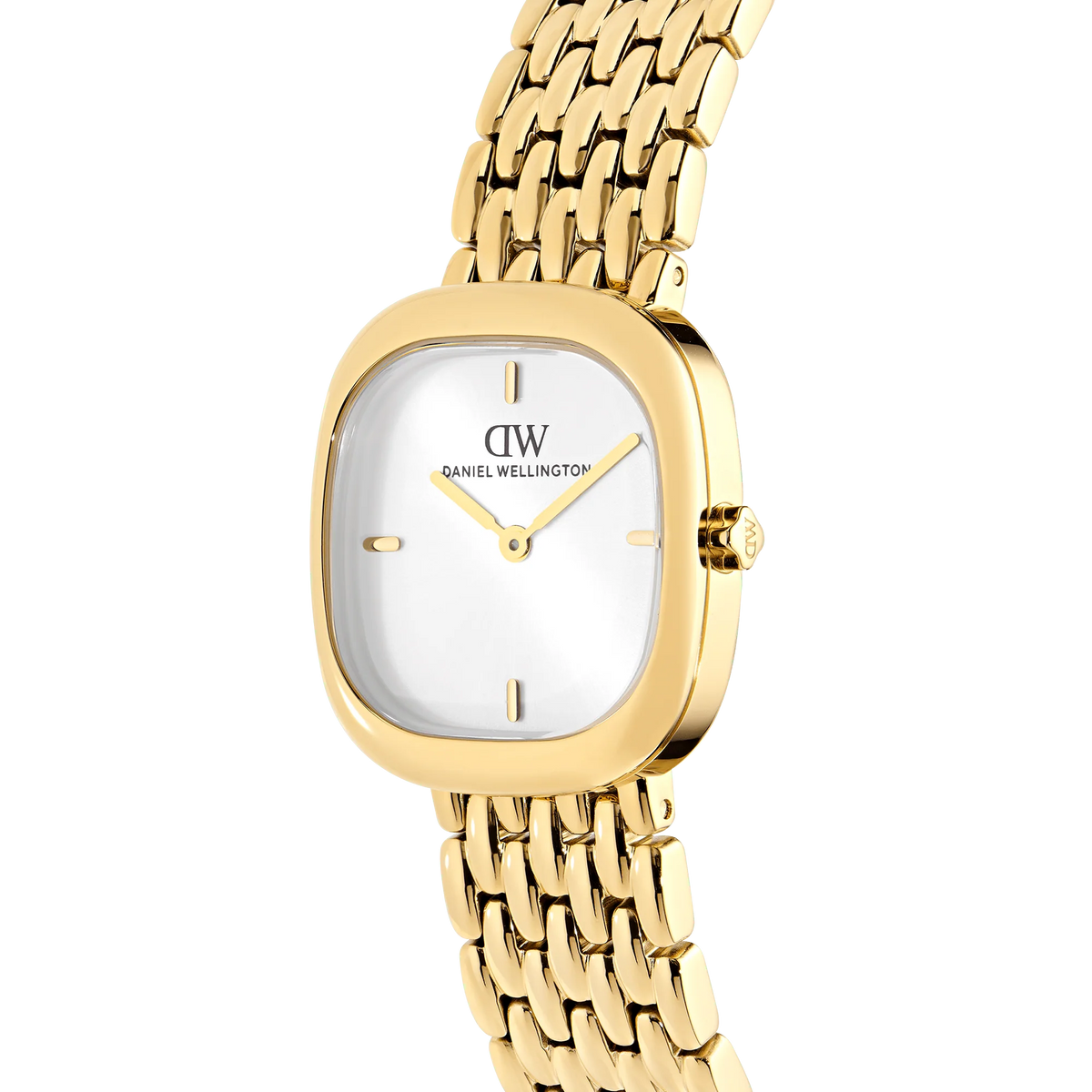 Daniel Wellington Corta White Grain-Link Gold