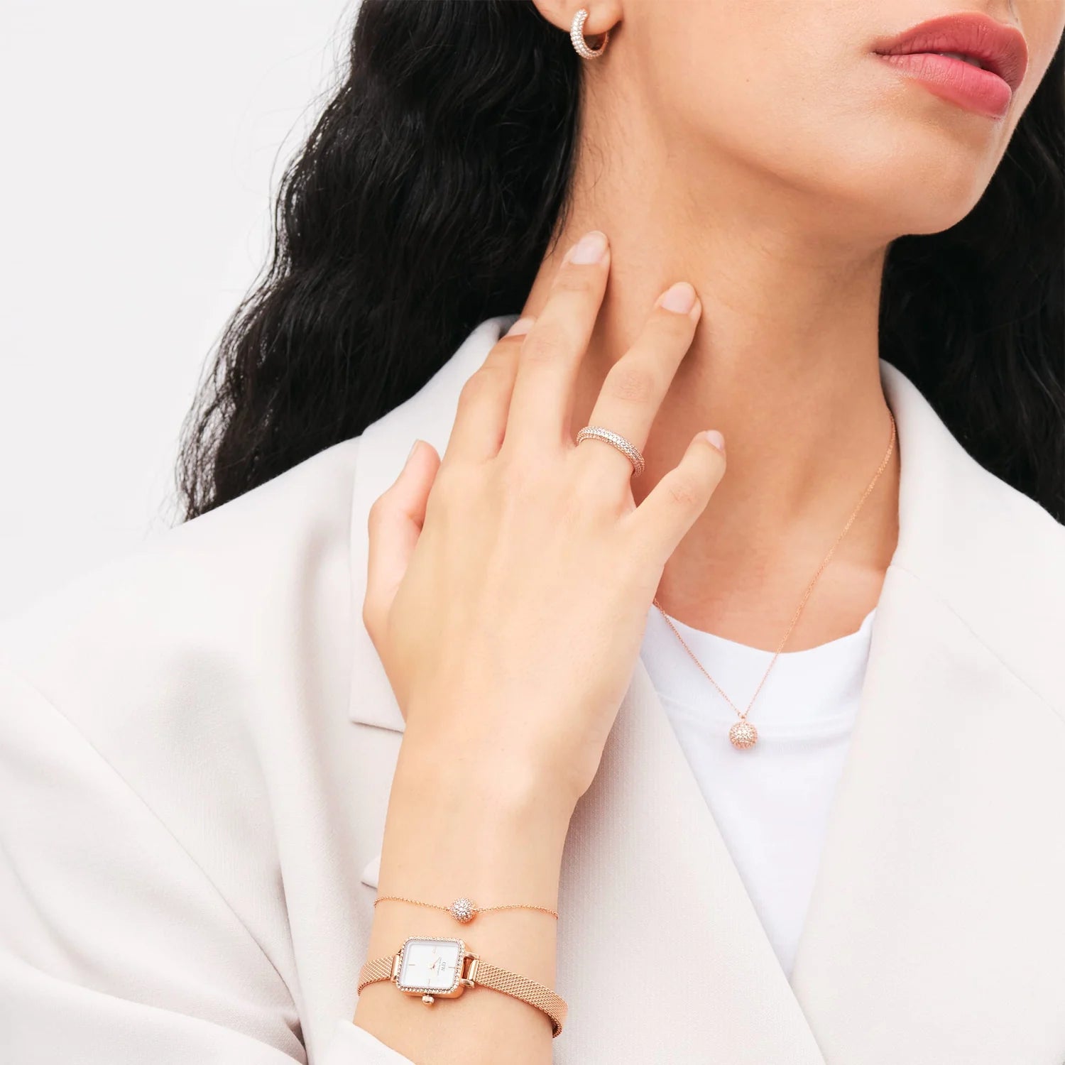 Daniel Wellington Pavé Bracelet Rose Gold