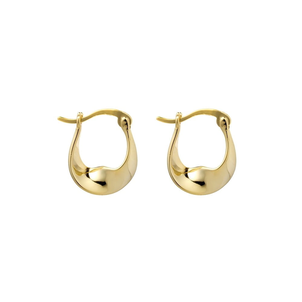 Gold Plated Twist Hoop Earrings