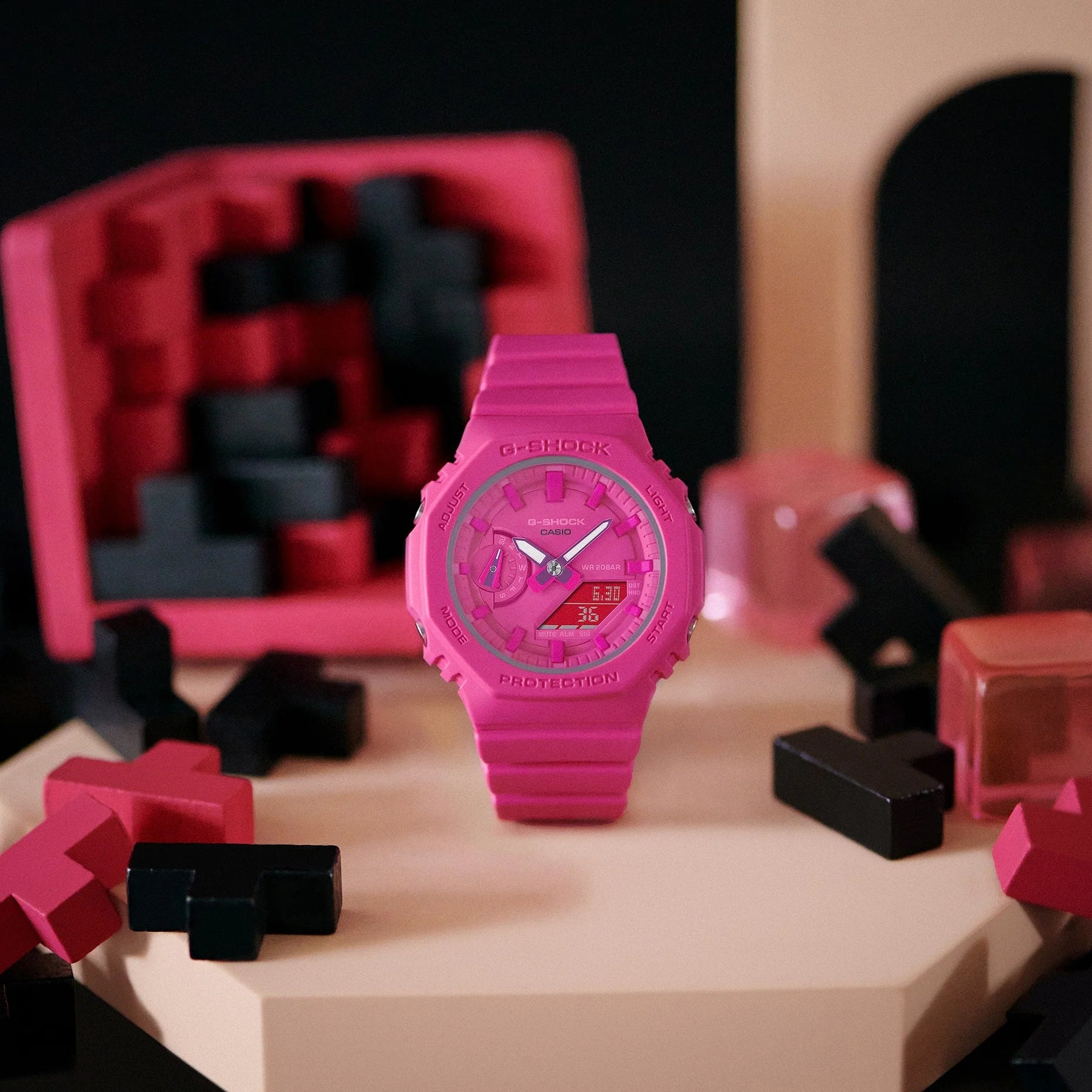 G-Shock Mid Suo Hot Pink GMAS2100P-4A Watch