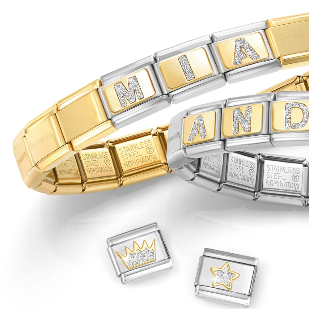 COMPOSABLE CLASSIC BRACELET BASE 030001/SI/065 MATT GOLD PLATED STAINLESS STEEL* (15 links)