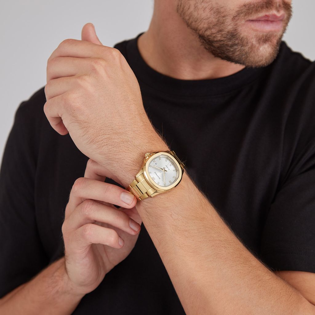 Sekonda Octaire Men's Watch | Gold Case and Stainless Steel Bracelet