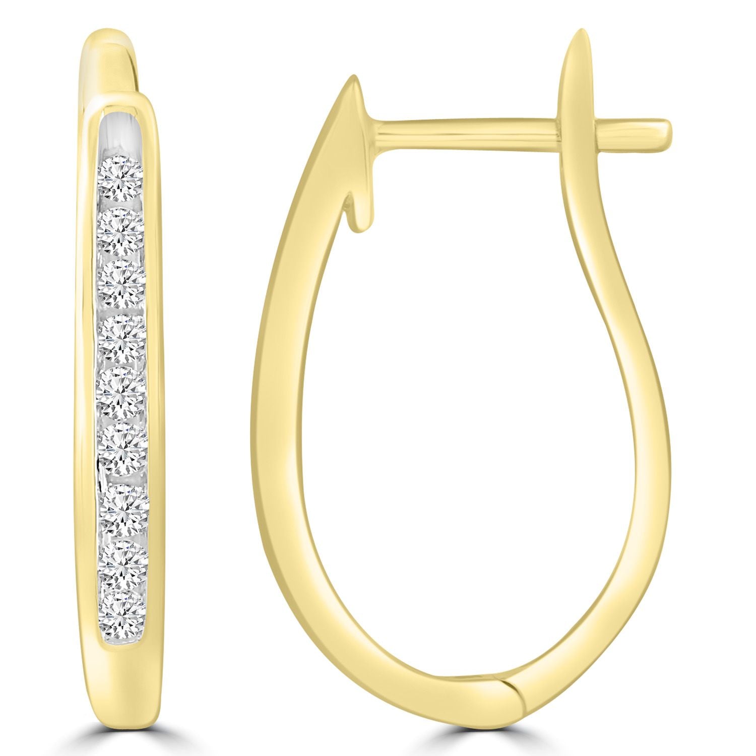 0.17ct Diamond Huggies in 9ct Yellow Gold