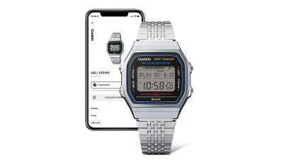 Casio Blue Dial with Stainless Steel Band Watch