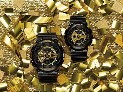 G-SHOCK Gold Accent with Black Resin Band Watch