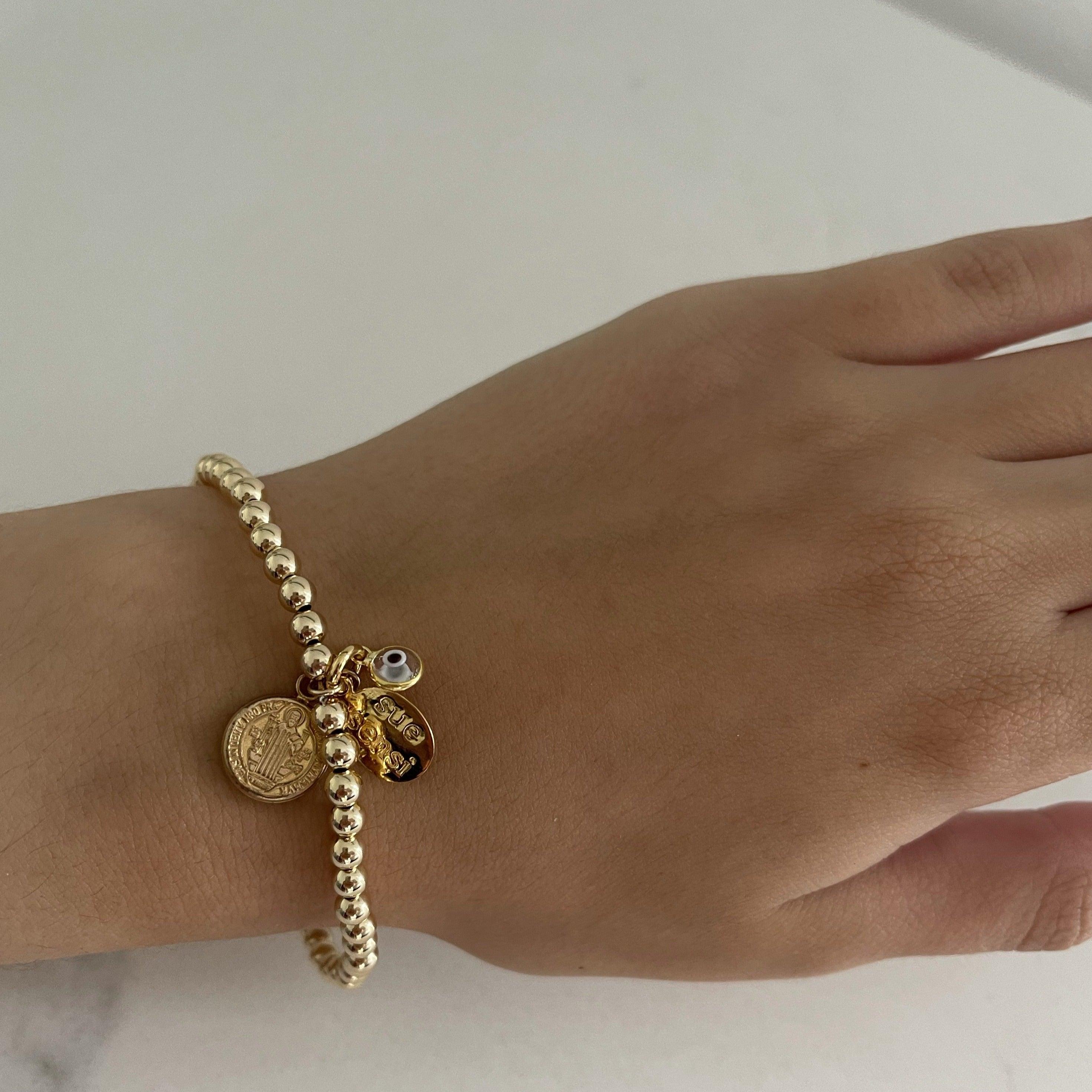 Sue Sensi St Benedict Mini charm bracelet