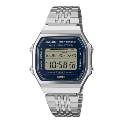 Casio Blue Dial with Stainless Steel Band Watch