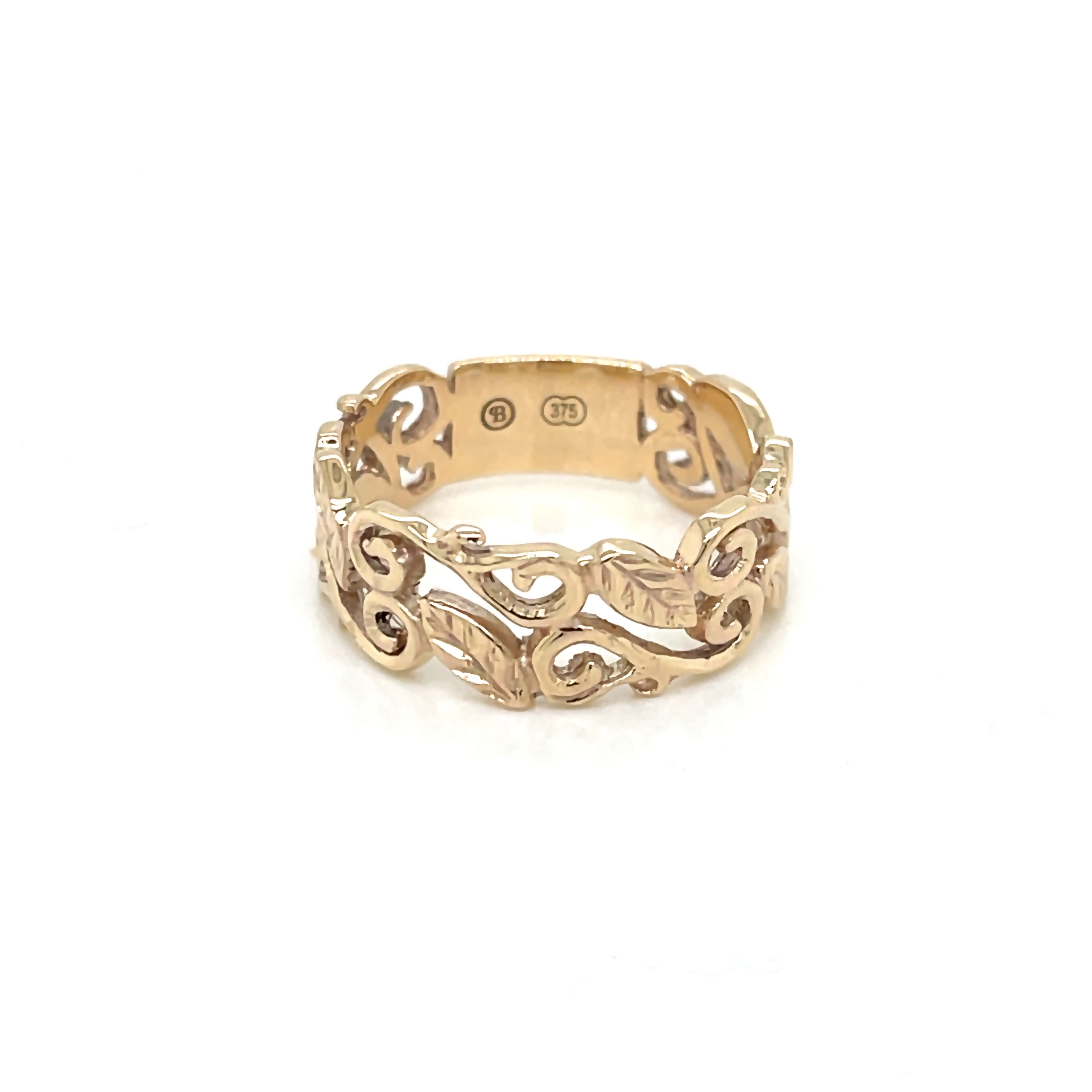 9ct Yellow Gold Antique Patterned Ring