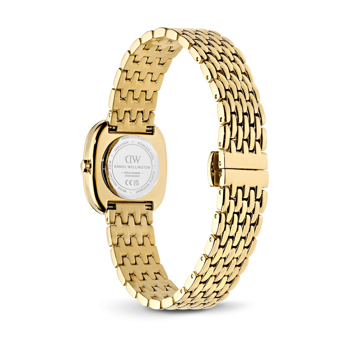 Daniel Wellington Corta White Grain-Link Gold