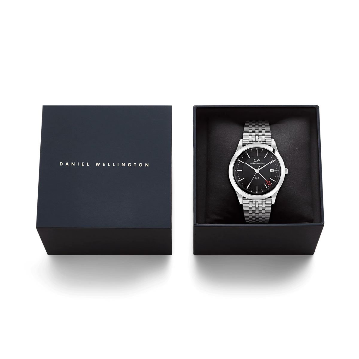 Daniel Wellington Pathfinder GMT 7-Link Black Silver