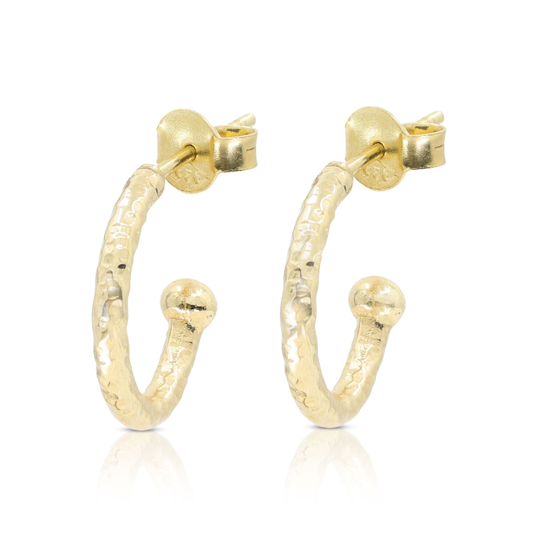 Toni May Textured Gold Hoops