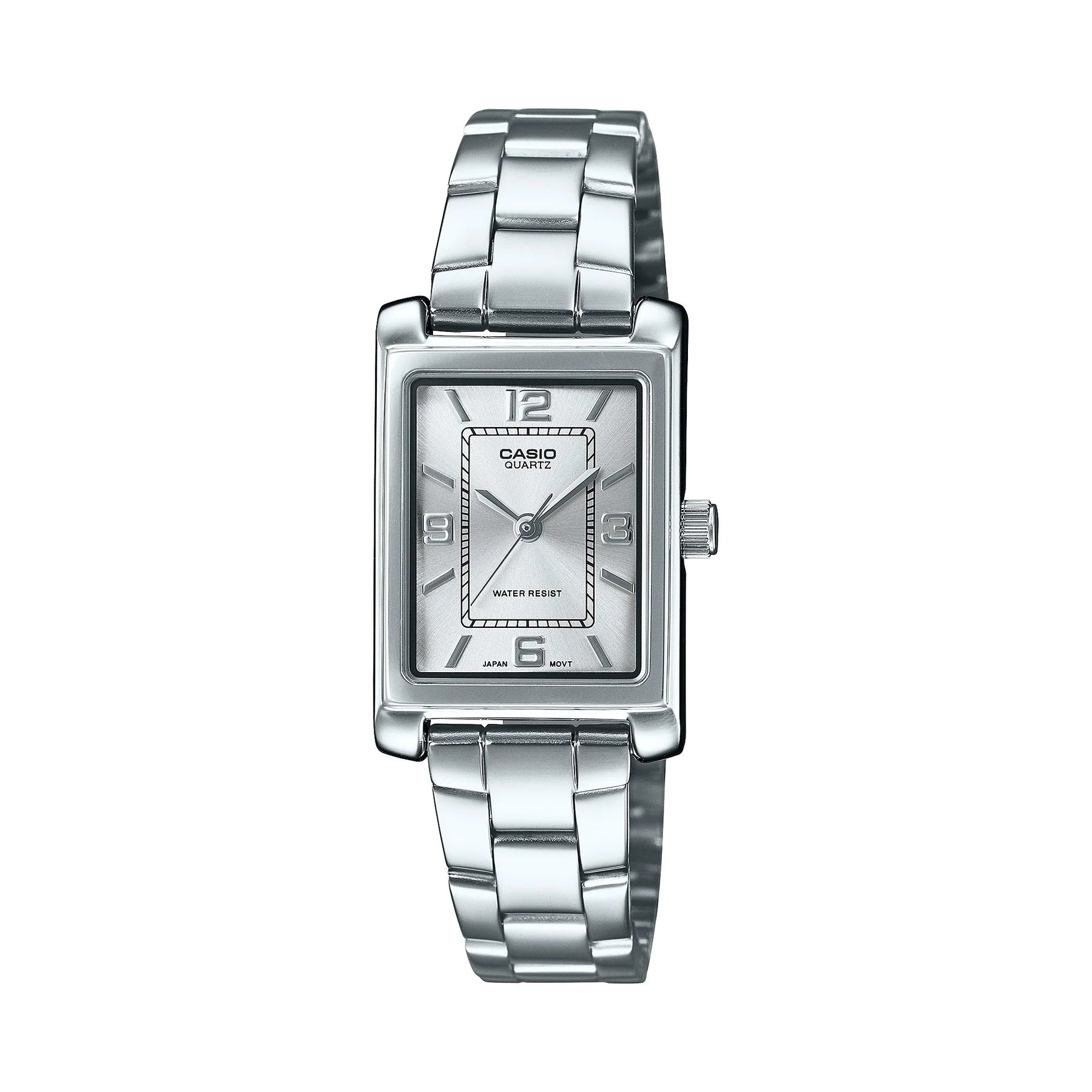 Casio Ladies Ana Tunneau Silver rectangle Watch