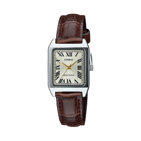 Casio Ladies Vintage Brown Leather Gold LTPV007L-9B Watch