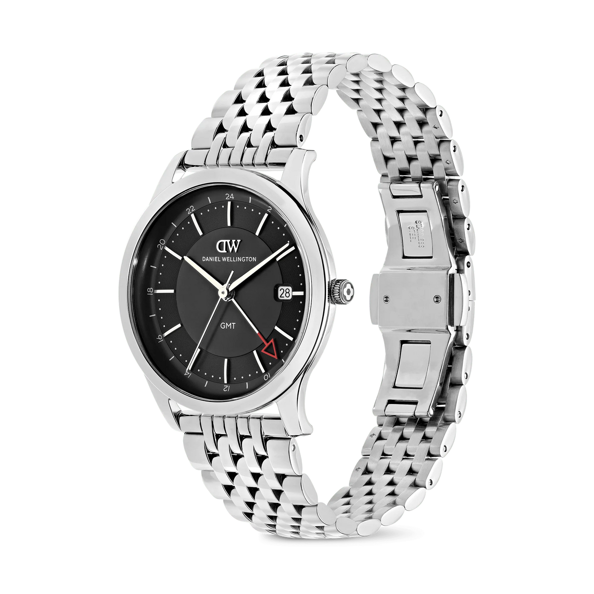 Daniel Wellington Pathfinder GMT 7-Link Black Silver
