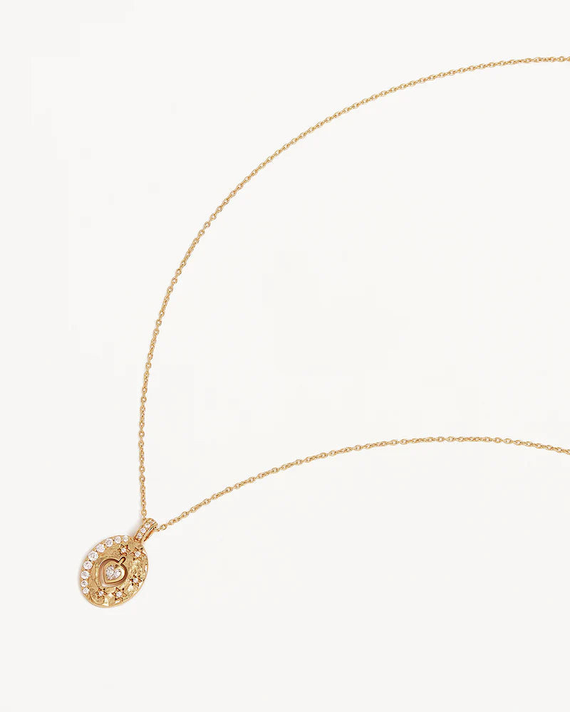 By Charlotte 18k Gold Vermeil Love You to the Moon and Back Necklace