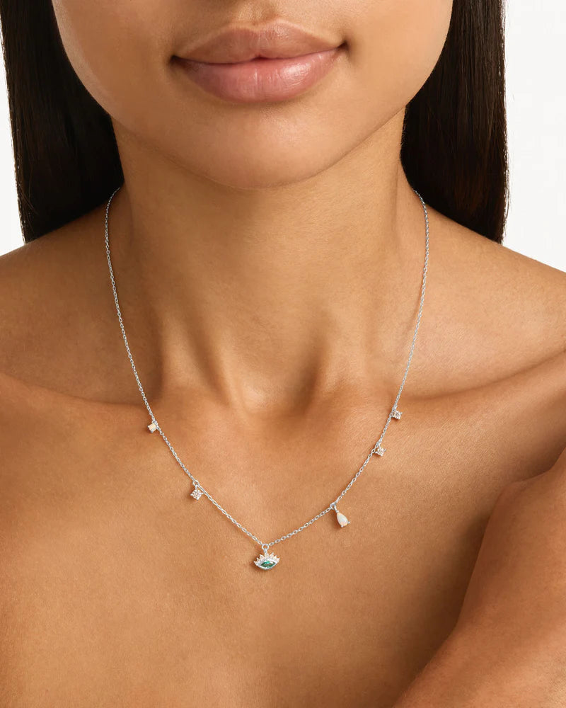 By Charlotte Sterling Silver Hope and Protection Necklace
