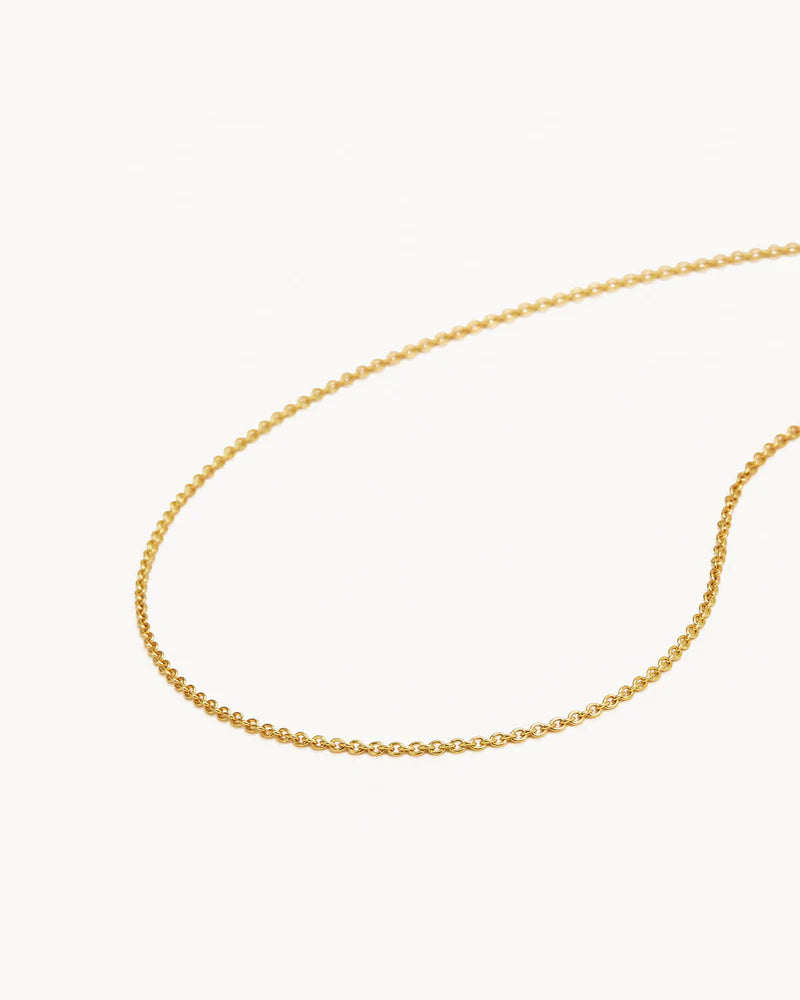 By Charlotte 18k Gold Vermeil 18" Fine Rolo Chain Necklace