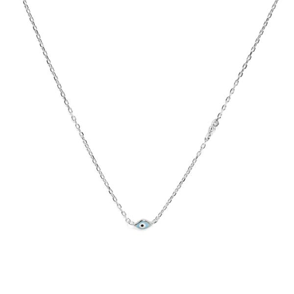 Sterling Silver Tiny Eye Chain Necklace