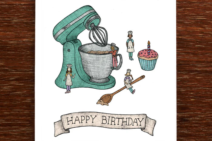 The Nonsense Maker Birthday Cake Baking - Happy Birthday Card