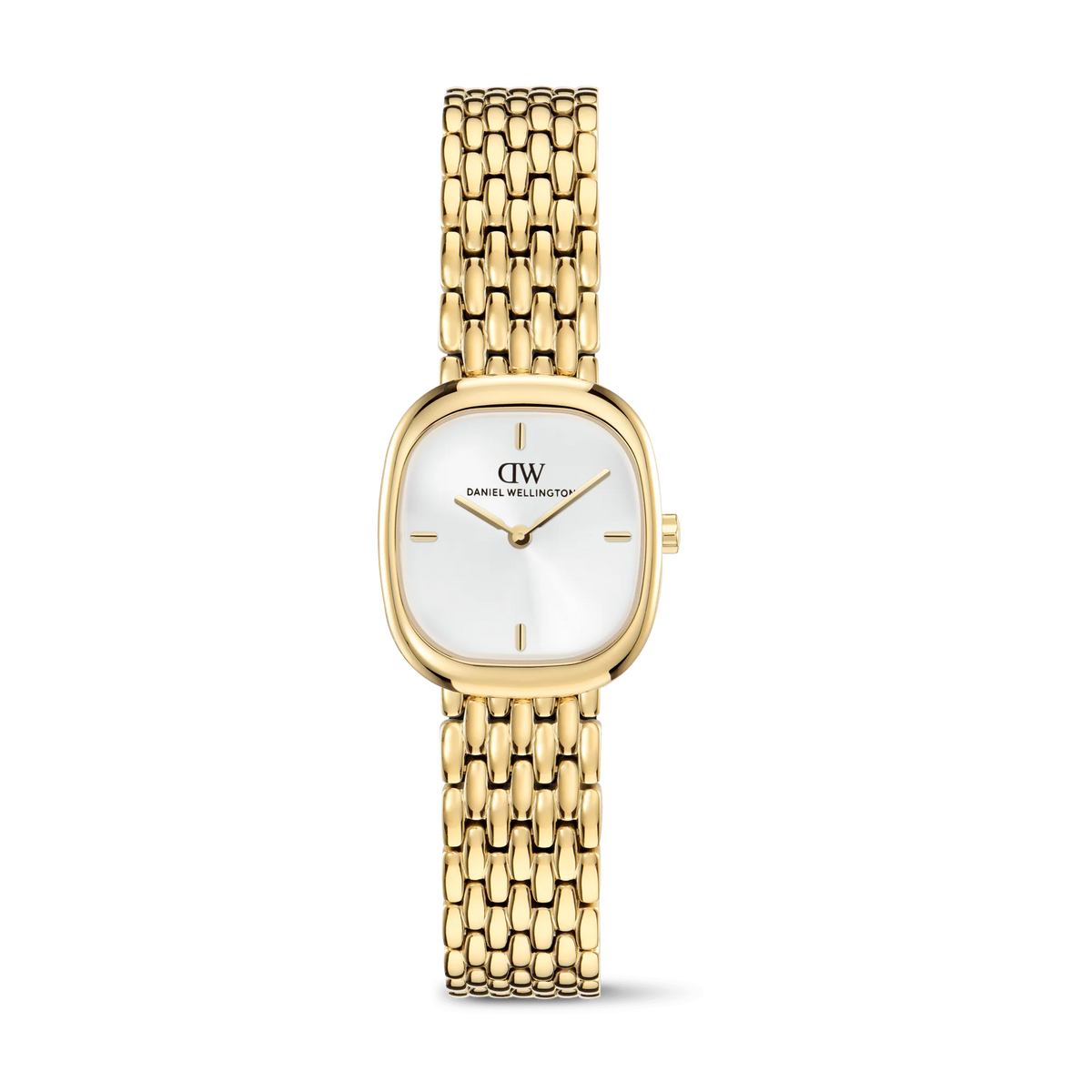 Daniel Wellington Corta White Grain-Link Gold