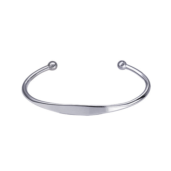 Sterling Silver Childs Surf Bangle with Id Plate