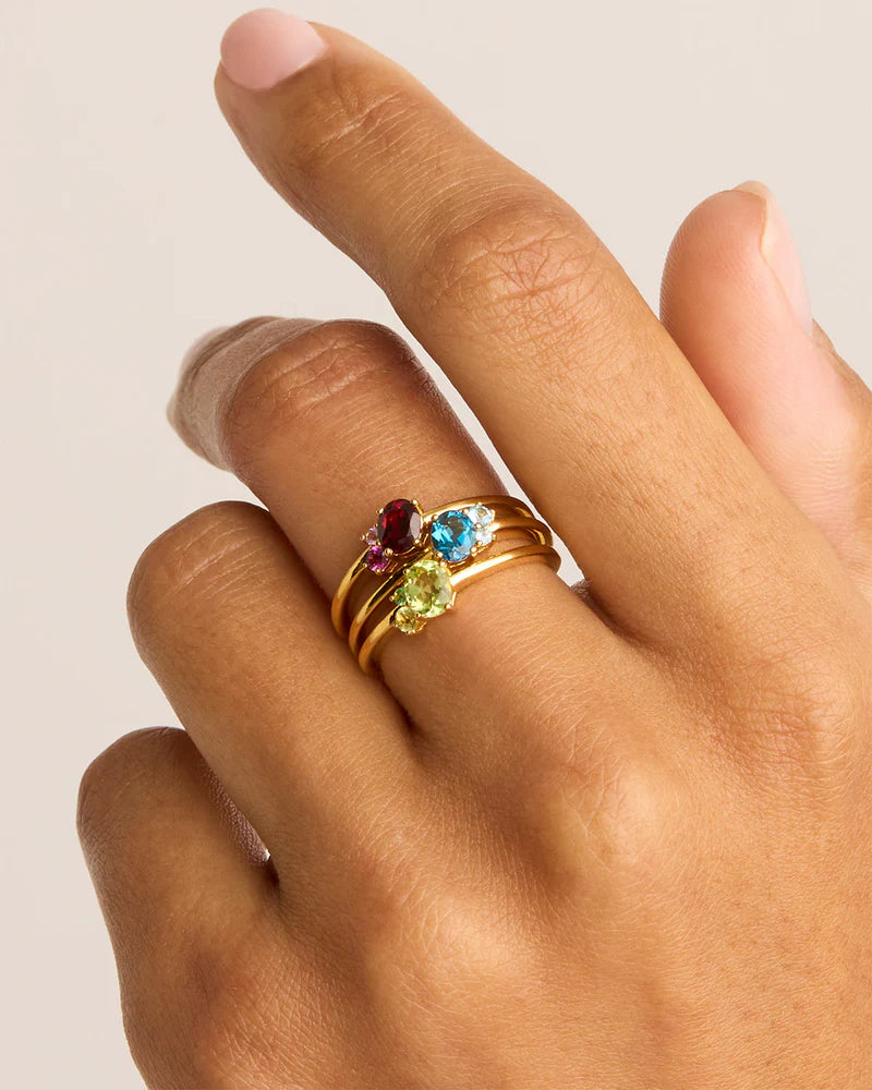 By Charlotte 18k Gold Vermeil Kindred Birthstone Ring - January
