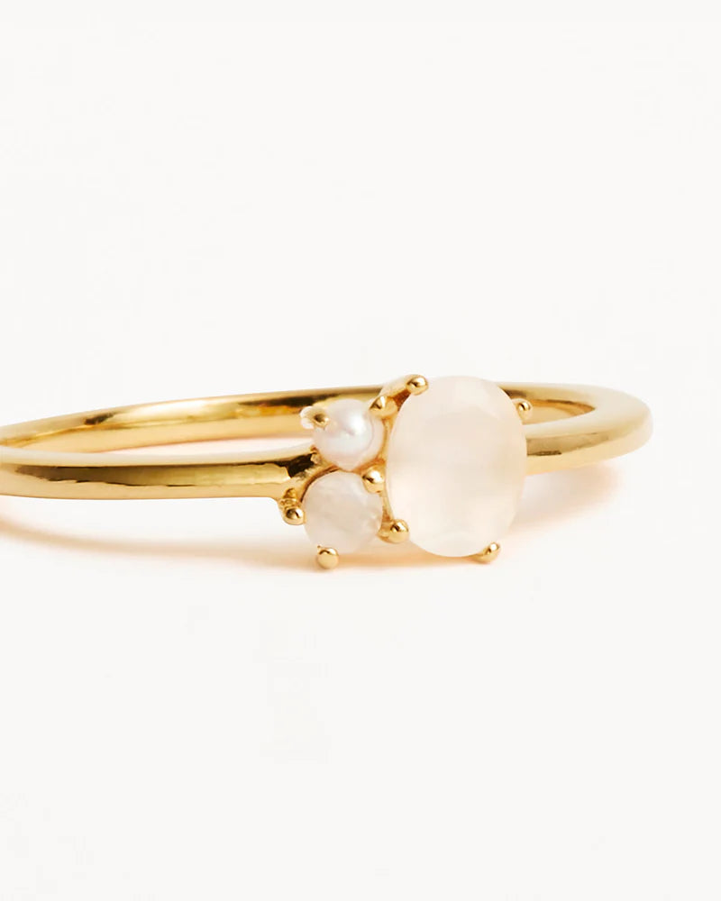 By Charlotte 18k Gold Vermeil Kindred Birthstone Ring - June