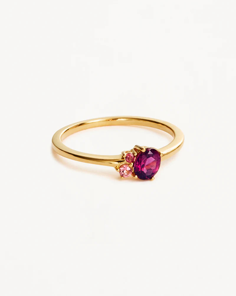 By Charlotte 18k Gold Vermeil Kindred Birthstone Ring- July