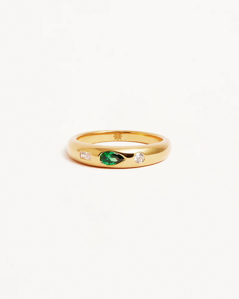 By Charlotte 18k Gold Vermeil Magnetic Soul Ring