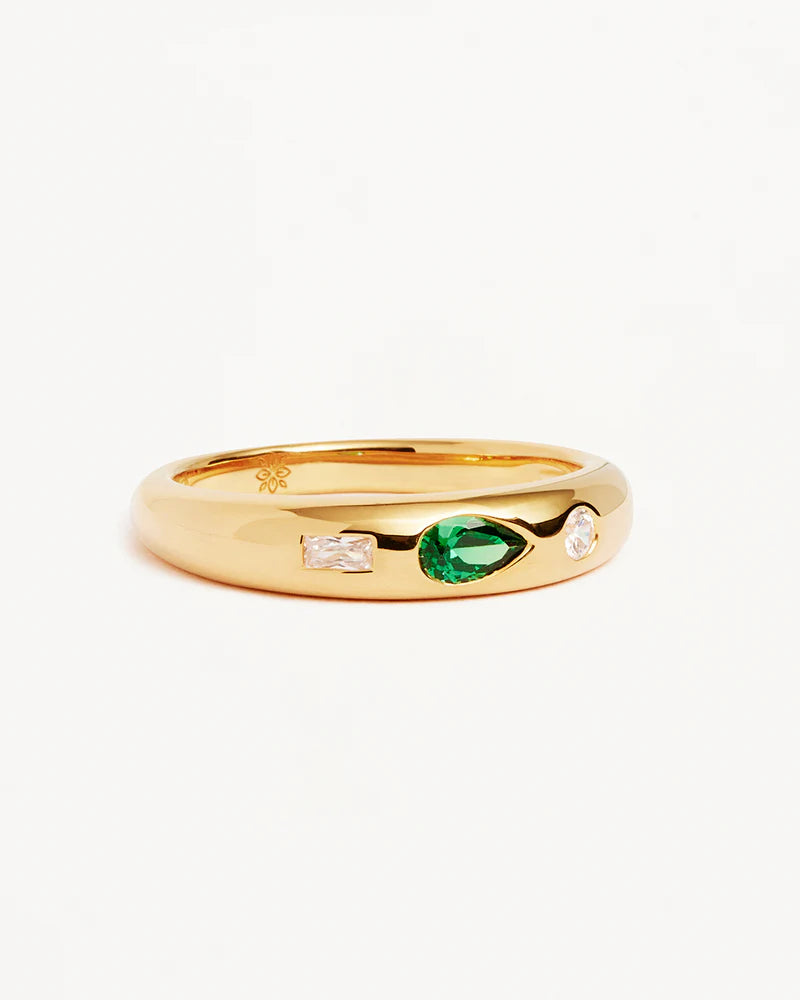 By Charlotte 18k Gold Vermeil Magnetic Soul Ring