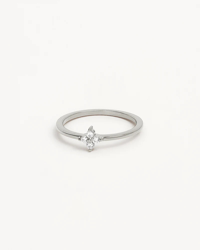 By Charlotte Sterling Silver Crystal Bloom Ring