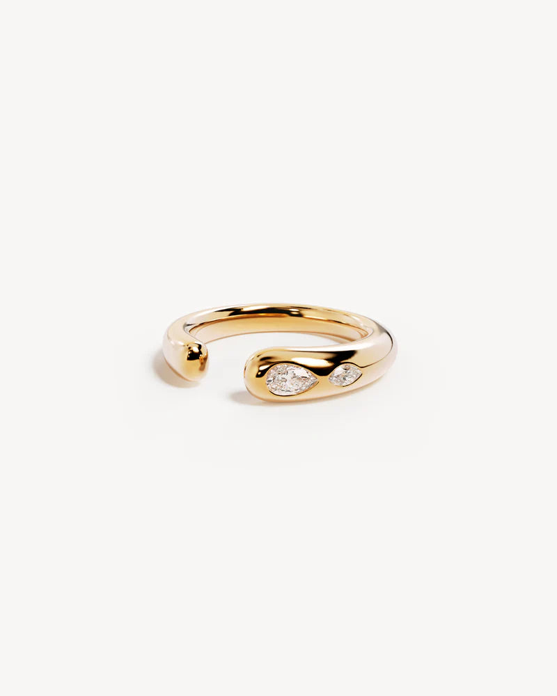 By Charlotte 18k Gold Vermeil Dewdrop Ring