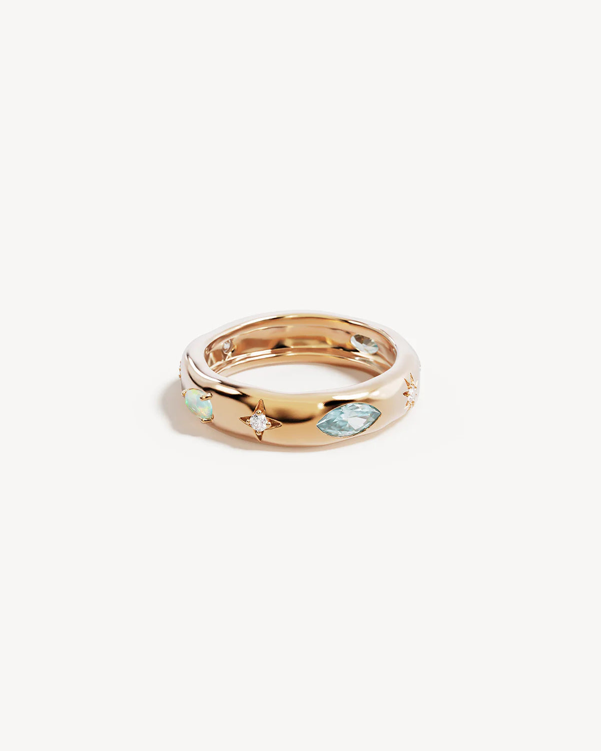 By Charlotte 18k Gold Vermeil Hope and Protection Ring