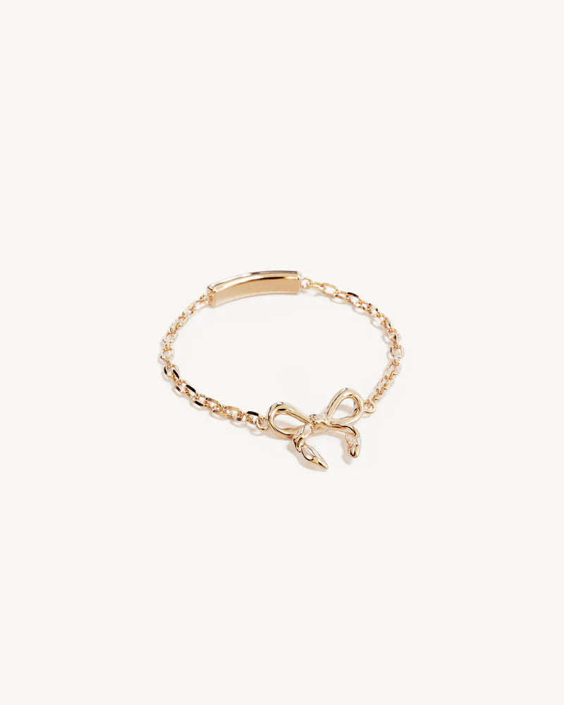 By Charlotte 18k Gold Vermeil Forever More Chain Bow Ring